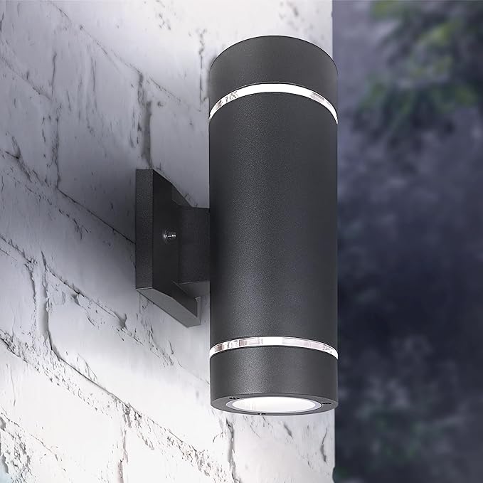 ASD 2 Light Outdoor Wall Light Fixture | 120W E26 Bulb Socket 120V ETL Cylinder Up Down Lights | | Lumora