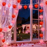 8.5Ft Valentines Day Decorations, Red & Pink Heart String Lights with 10 LED Clear Red and Pink Heart Lights | Lumora