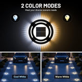 Solar Driveway Lights, 4 Pack Heavy Duty Driveway Lights Solar Powered 2 Color Mode (Cool/Warm White) IP68 | Lumora