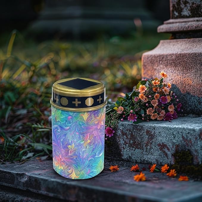 Watercolor Solar Pathway Lights for Outside Solar Garden Stake Lights Outdoor Waterproof Walkway Lights for Yard Patio Driveway Warm White LED Lantern Solar Powered Fairy Lights