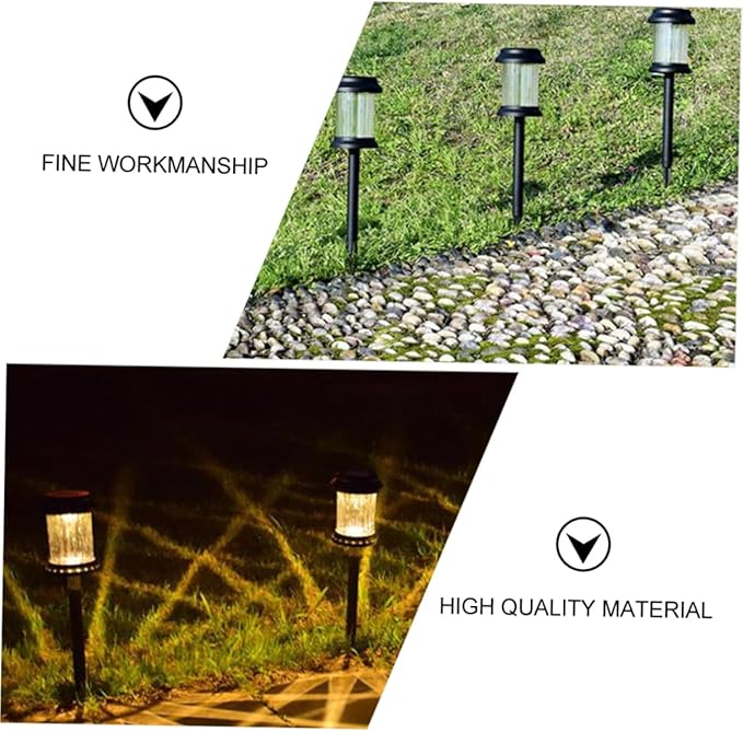 LIFKOME 6pcs Solar Energy Ground Plug Landscape Lights Solar Lawn Lamp for Outdoor Garden Pathway Decoration