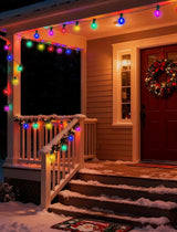 50Ft G40 Globe String lights Outdoor, Frosted Multicolor Christmas Lights with 27 Shatterproof LED Bulbs, Hanging | Lumora