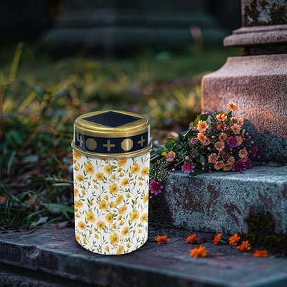Yellow Flower Lights Outdoor Solar Powered Landscape Lights Solar Powered Outdoor Lighting Solar Power Solar Lights for Garden Yard Solar Lights for Outside Convenient