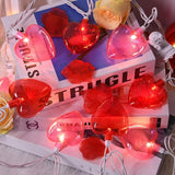 8.5Ft Red & Pink Heart String Lights, Valentine's Day Decorations Light with 10 LED Red - Decorative Outdoor Light | Lumora