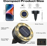 Mini Solar Ground Lights, 24 Pack Solar Lights Outdoor Waterproof, Upgraded LED Flat Landscape Lighting for Outside | Lumora