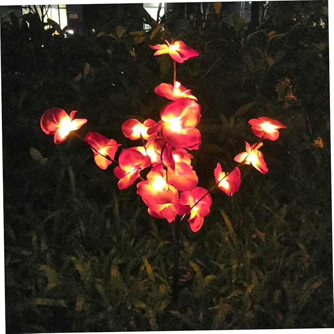 Hemoton 2pcs Solar Ground Plug Lights Outdoor Solar Pathway Lamp Energy-Saving Landscape Garden Light for Driveway Decor