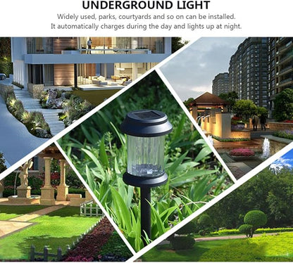 Toyvian 6pcs Solar Lawn Lights Outdoor Waterproof LED Landscape Pathway Ground Plug Lights for Garden Yard Patio Night Lighting