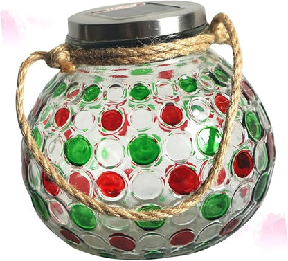 DOITOOL Solar Powered Glass Jar Led Lamp Decorative Hanging Light for Courtyard Garden and Patio Unique Rechargeable for Outdoor Use