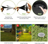 Solar Lights Outdoor, 4Pcs IP65 Waterproof Solar Ground Lights for Outside, LED Flat Landscape Decorative Lighting | Lumora