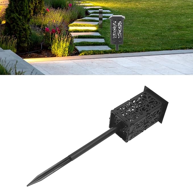 Hyuduo Solar Pathway Lights IP65 Decorative Landscape Lighting for Yard Patio Walkway with Automatic Charging Outdoor Decoration