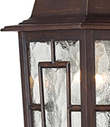 Nuvo Lighting 60/4922 Banyon One Light Wall Lantern/Arm Down 100 Watt A19 Max. Clear Water Glass Rustic Bronze | Lumora