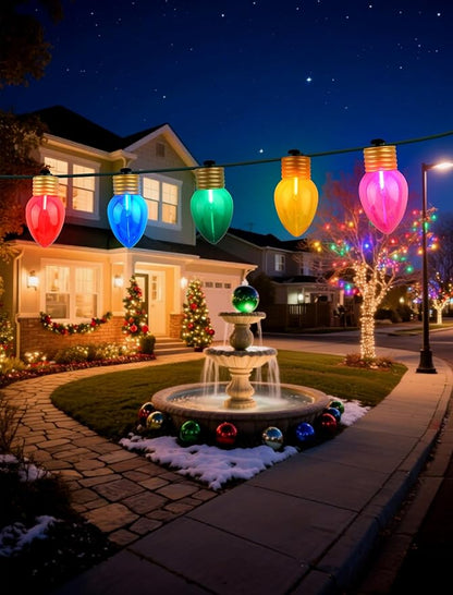 Enchanting Christmas Bubble Lights - 10-Light Bubbling Christmas Light String Creates a Cozy, Magical Glow, Multicolor Decorative Lights for Indoor Christmas Tree, Party & Holiday Ambiance