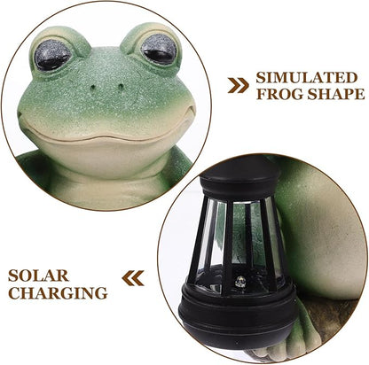 VANZACK Frog Solar Lantern Outdoor Light for Garden Landscape Charming Decoration for Patio and Flower Bed Weatherproof Solar Path Lighting