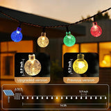 Metaku 2 Pack Solar String Lights for Outside, Total 40FT 60 LED Crystal Globe String Lights, Solar Powered Outdoor | Lumora