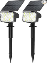 Solar Spot Lights Outdoor, [27 LED/2 Pack] Adjustable Solar Lights Outdoor Waterproof IP65, Solar Powered Landscape | Lumora