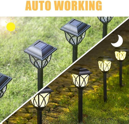 6 Pack Solar Pathway Lights, Outdoor Solar Light Waterproof Automatic on/Off Garden Decoration, Courtyard Terrace Lawn Walkway Deck Waterproof Landscape Light (Multicolor)