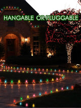 SUNSGNE Christmas Pathway Lights Outdoor, 38FT Colored Christmas Lights with 25 C9 Multicolor Bulbs and 25 Plastic | Lumora