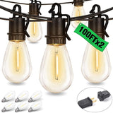 200FT Outdoor String Lights with 70 Shatterproof S14 Vintage Edison Bulbs E12 Sockets,2700K Dimmable Outdoor | Lumora
