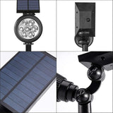 Solar Spotlights, Outdoor Ground Spot Light for Flag Pole, Bright 7-LED Dusk-to-Dawn Waterproof Landscape Flagpole | Lumora