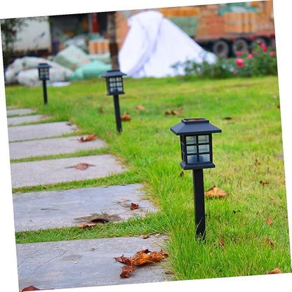 5 Pcs Solar Garden Pathway Lights LED Outdoor Landscape Lighting for Lawn Patio Driveway Warm Solar Powered Easy Installation Up to Hours Operation