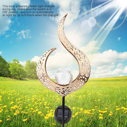 Solar Lawn Light Solar Pathway Light Outdoor Solar Lamp LED Landscape Lights for Garden Courtyard Pathway Decor Iron Glass 18cm 79cm 528g