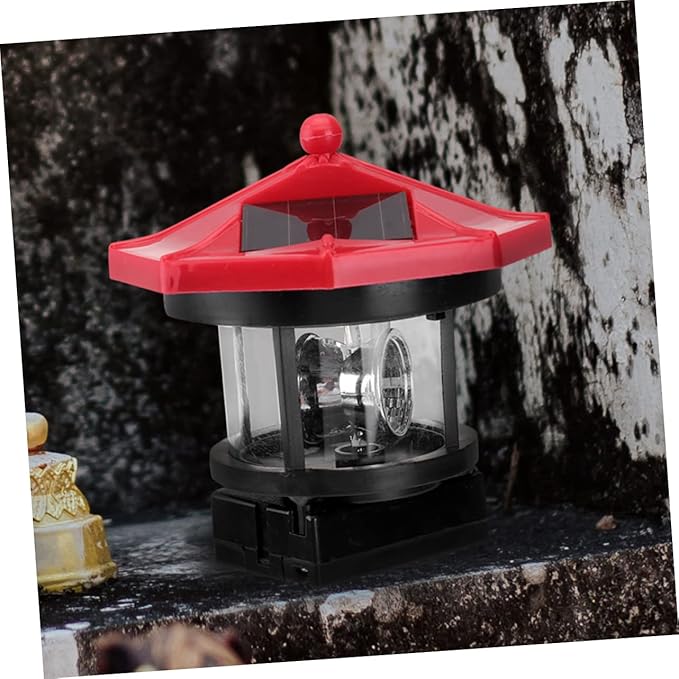 Solar Lighthouse Rotating Lamp Led Solar Powered Outdoor Garden Light for Decorative Lighting