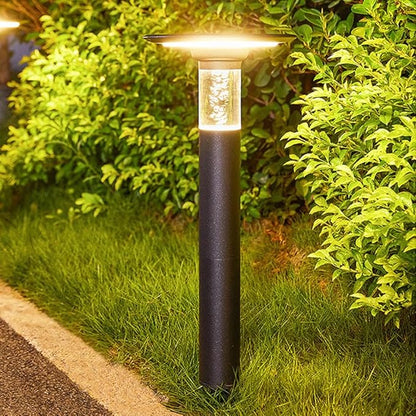 Solar LED Pathway Light Auto On/Off Landscape Lighting Die-cast Aluminum Rustproof Garden Path Light Outdoor IP65 Waterproof Solar Bollard Lights for Yard Doorway Patio Balcony