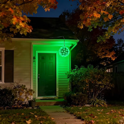 LUCKY SHINE 50 LED Green Starlight Sphere Ball Lights, UL Certified and Commercial Garade 6" Sphere Light, for Indoor and Outdoor Use.