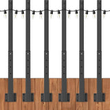 zoegi 6 Pack 2.8FT String Light Poles,Light Poles for Outside Lights with Fork,Outdoor Brackets Hanging | Lumora