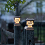Maxsa 41881 Solar Wave Glass Post and Fence Cap Lights, Dusk-to-Dawn Solar-Powered Lighting, 3 - Outdoor Path Light | Lumora
