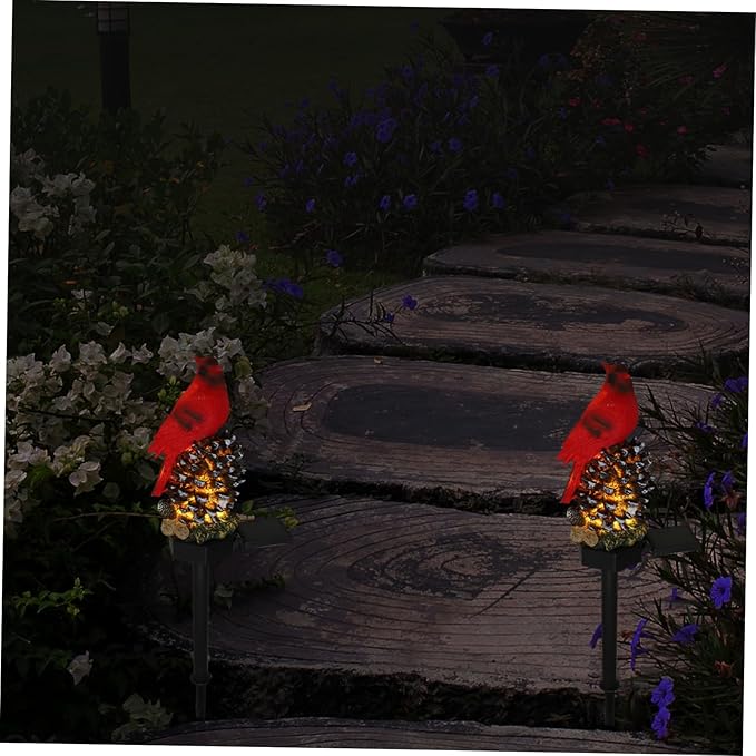 Solar Garden Stake Light Creative Cartoon Bird Design Solar Lamp for Lawn Patio Garden Decor Easy Installation Automatic Dusk Activation for Outdoor Spaces