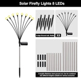Firefly Lights Solar Outdoor, 8 Modes 800mAh Swaying Solar Firefly Garden Lights Stakes Outdoor Waterproof for | Lumora