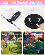 Upgraded 4 Pack Solar Easter Egg Lights Outdoor, Colorful Swaying Firefly Lights with 2 Lighting Modes, Waterproof | Lumora