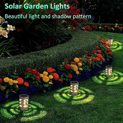 2-Pack Solar Lights Outdoor Waterproof – Warm White LED Pathway Lights with Auto On/Off, for Garden, Yard, Lawn, Driveway, Patio, Landscape Lighting