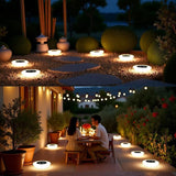 ASLIDECOR Solar Ground Lights Outdoor，Solar Garden Light Landscape Lighting 8 Pack 14 LED Waterproof LED Path | Lumora