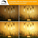 Brightever Outdoor String Light 25 FT, ST38 Patio Lights with 13 Edison Bulbs, Waterproof Connectable Hanging | Lumora