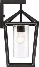 NUVO 60/6593 Hopewell Lighting Fixture, 1Lt Large Lantern, Matte Black - Outdoor Wall Light | Lumora
