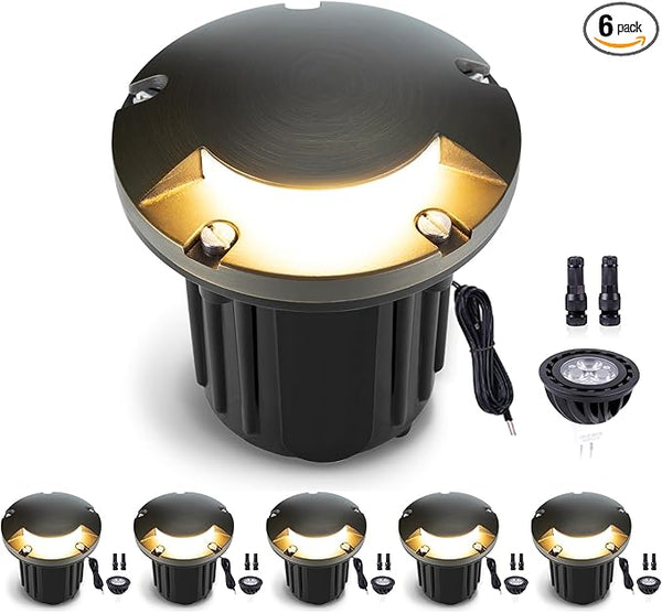 Gardenreet Outdoor Well Lights Low Voltage - Solid Brass 12V All Weather Ip65 Inground Lighting, LED Fixture | Lumora