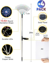 suddus Solar Garden Lights Outdoor Waterproof Decorative, 4Pack 150LED Firework Lights 8 Modes, Multicolor Solar | Lumora