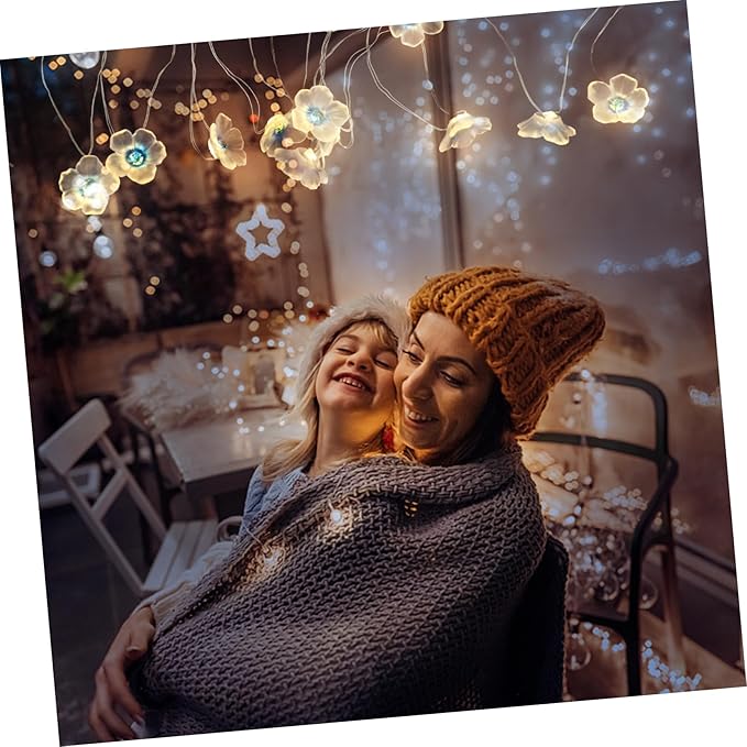 1set Led Battery Peach Blossom String Lights Flower Shaped Lamps Decorative Outdoor String Lamp for Garden Party | Lumora
