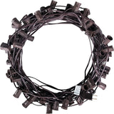 C9 Light Strand, 100 FT Outdoor String Lights Christmas Stringer with 100 Sockets for Christmas Decor Patio, E17 | Lumora