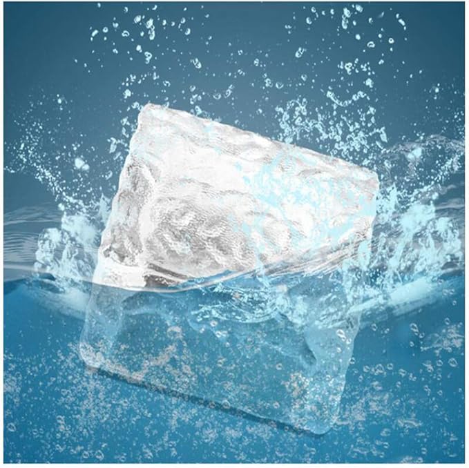 Solar Glass Brick Lights, LED Brick Lights for Garden Landscape Path, Ice Cube Rocks Solar Lamp,White