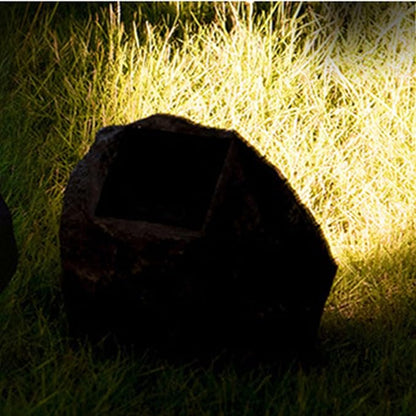 Solar Rock Spot Light – Outdoor Garden Landscape Spotlight | Waterproof Resin Simulated Stone Lamp | LED Lawn Tree Illumination | Solar-Powered Yard Decoration, Pathway Accent Lighting