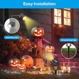 ZYAN Landscape Spotlights with Sensor, 5 Lighting Modes for Brightness Adjustment, Dimmable Timer Auto On Off, Low | Lumora