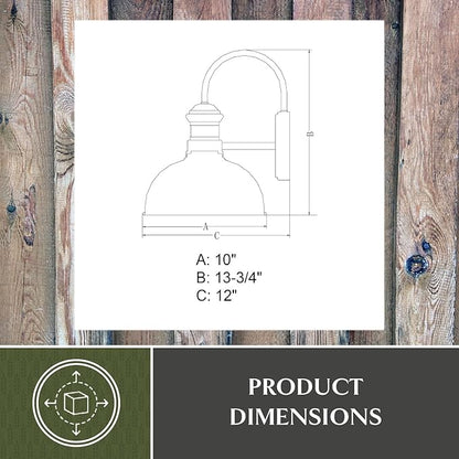 VAXCEL Franklin Bronze Motion Sensor Dusk to Dawn Farmhouse Barn Dark Sky Outdoor Wall Light