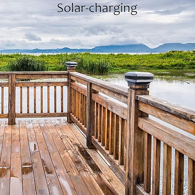 Sumaote Solar Post Cap Light for 4x4 Wooden Post, 52 LEDs 160 Lumen Outdoor Deck Lights IP65 Waterproof, 6000K | Lumora