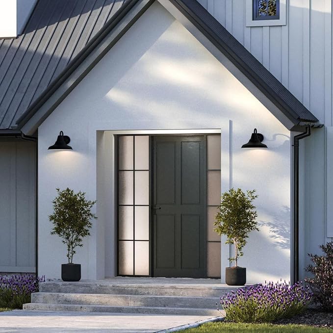 Progress Lighting P5623-31 District Collection 1-Light Farmhouse Outdoor Lantern Light, Textured Black, 12" W x | Lumora