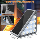 12 Pack Solar Stair Lights Outdoor Stair Lights with Waterproof IP67 LED Solar Light for Outside Light Decor for | Lumora