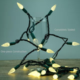 YULETIME Warm White C6 Strawberry LED Christmas Lights, 33 ft 100 Count 4" Spacing One-Piece High Waterproof UL | Lumora