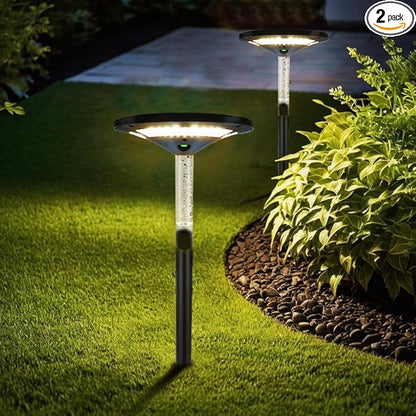 S NMT LED Garden Solar Pathway Lights，Outdoor Motion Sensor Landscape Lights for Garden Lighting, IP65 Waterproof Solar Spotlight for Yard